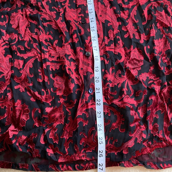 Chicos Paisley Sheer Blouse - Picture 6 of 7